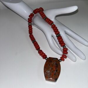 Jadeite Amethyst Necklace Sterling Spacers & Closure Persidium Stone Tests‎ 10"